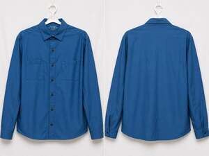NEW 01.ALGO Shirt Mens Large Blue Performance Stretch Button Up D25 NWT